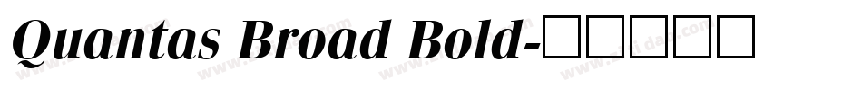 Quantas Broad Bold字体转换